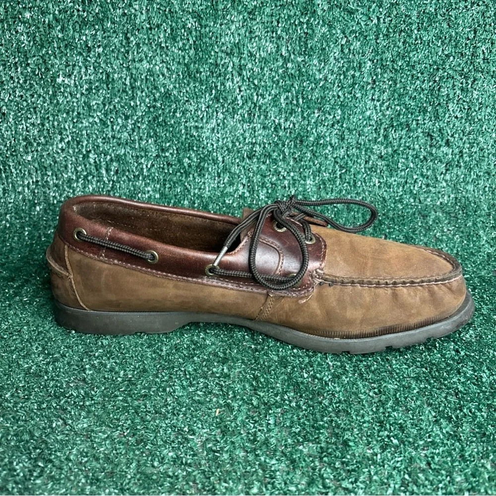 Sperry Top Sider Brown Leather‎ Nubuck Moccasin Boat Shoes Men's Size 12 M